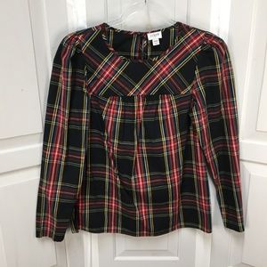 J. Crew Plaid Blouse